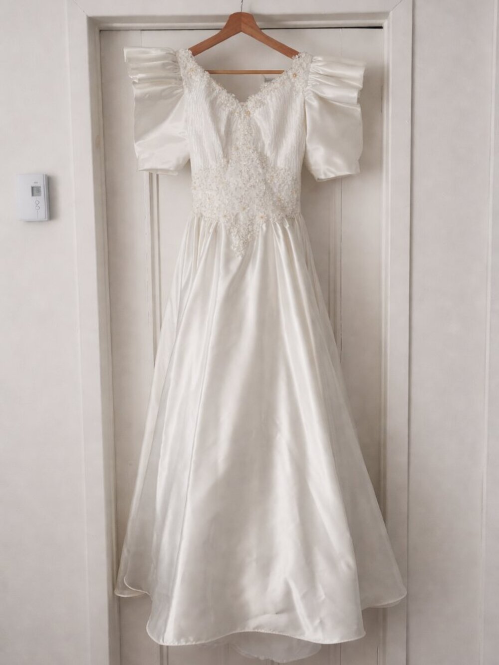 Vintage Cinderella satin Wedding dress from the 80's